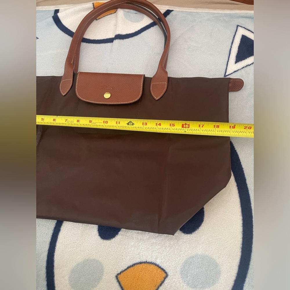 Longchamp Le Pliage folding tote bag large size Ebony brown color - Picture 5 of 14